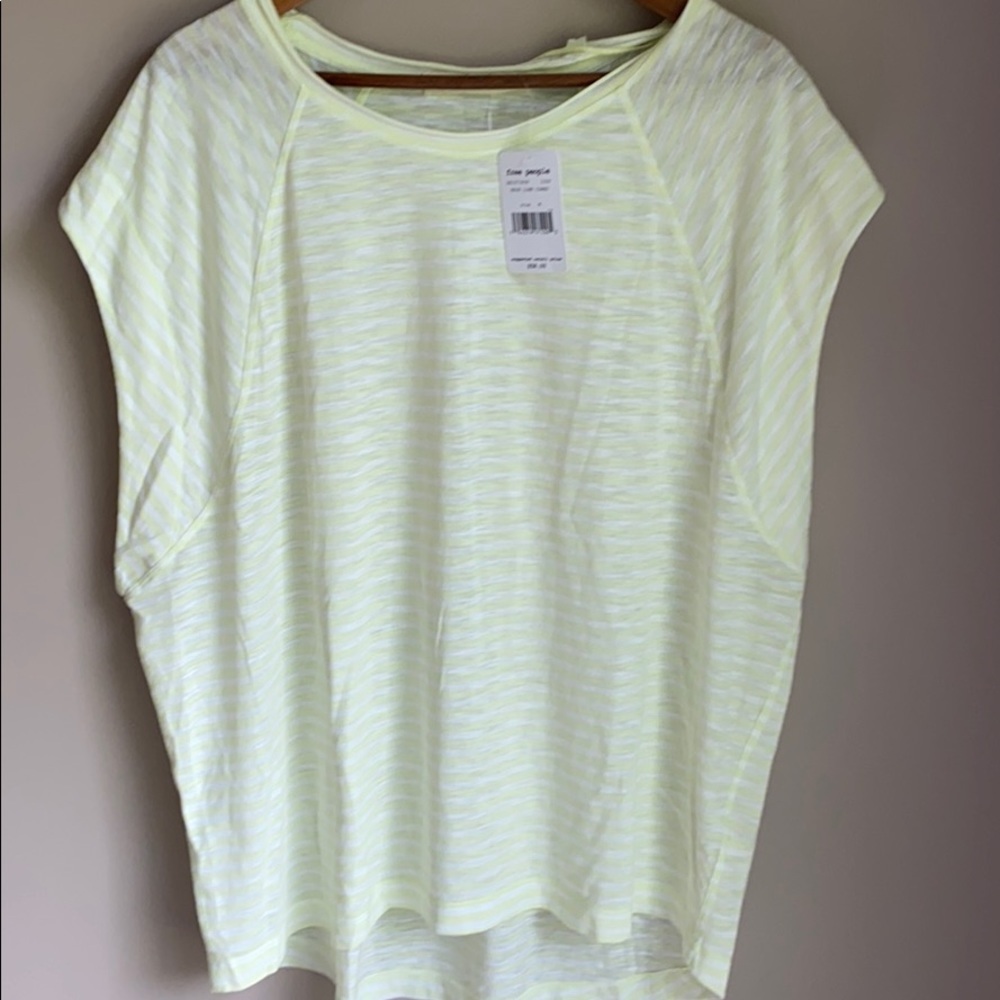 NWT Free People Holo Short Sleeve Oversized Striped Top M - Picture 3 of 6
